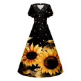 thumbnail image 3 of WILLBEST Vestidos De Mujer, Vestido Floral Holgado Con Cuello En V Para Mujer, Estilo Informal De Verano, Elegante Vestido De Playa Para Fiesta Y Uso Diario, 3 of 3