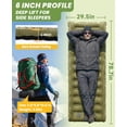 thumbnail image 2 of Camping Sleeping Pad, 6" Thick Camping Mattress Pad, 4.5 R-Value Sleeping Mat with Built-in Pillow and Foot Pump, Portable Compact Sleeping Pad for Backpacking Hiking Car Traveling Tent, 2 of 9