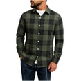 thumbnail image 2 of SAWOBUUN Mens Flannel Shirts Long Sleeve Flannel Shirt for Men Cotton Casual Button Down Plaid Shirt, 2 of 9