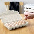 thumbnail image 6 of 18 Grid PET Egg Storage Box for Refrigerator, Stackable Anti-Collision, Kitchen Egg Tray Organizer, 6 of 6