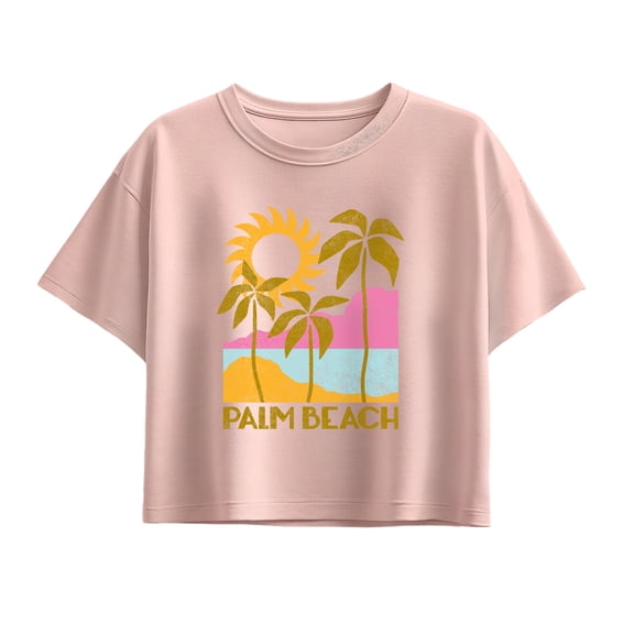 Instant Message - Palm Beach Deco - Youth Girls Boxy T-Shirt