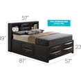thumbnail image 2 of JERFIT Modern Full Size Platform Bed with Storage Drawers, Black Bed Frame with Headboard, Durable Particle Board, Space Saver Bedroom Furniture, 2 of 5