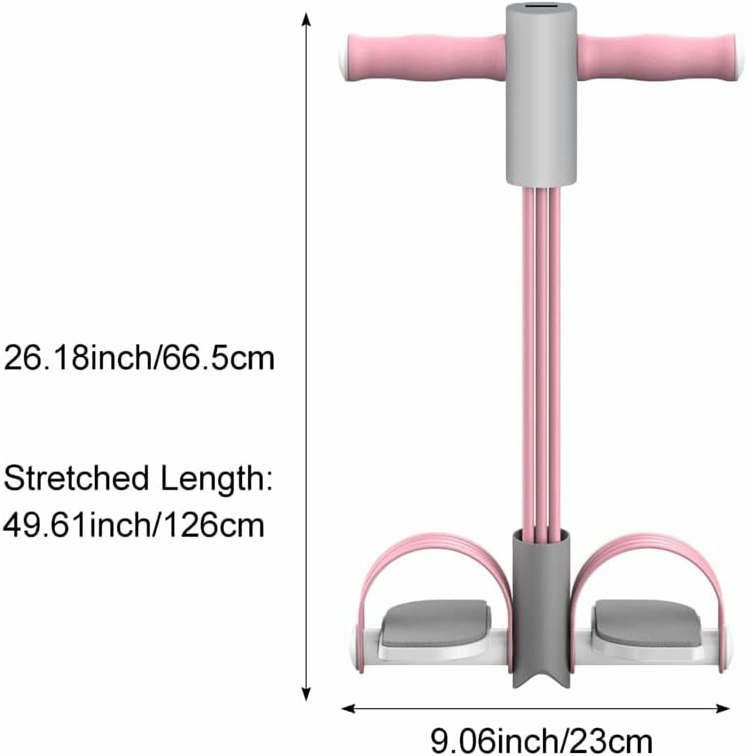JJEAN-Foot Pedal Resistance Bands with Handle,Multifunction Tension Rope Fitness Equipment,6-Tube Elastic Yoga Pedal Puller Resistance Band,for Abdomen Waist Arm Leg Stretching Training