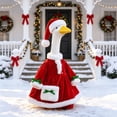 thumbnail image 4 of LEFXSMR Christmas Porch Goose Outfit, Winter Velvet Christmas Goose Outfit with Bag Hat , 23" Porch Goose Outfits for Patio Yard Lawn Garden Outdoor, 4 of 8