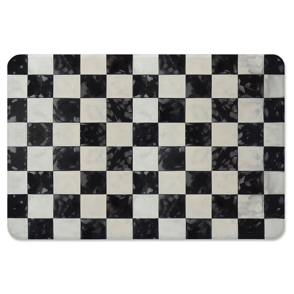 Highland Home Arlington Check  30" x 20" Comfort Kitchen Floor Mat