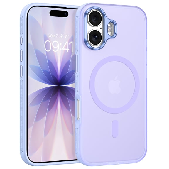 DUEDUE iPhone 17 Case 6.3" Compatible With MagSafe, Magnetic Slim Matte Shockproof Case for iPhone 17, Purple