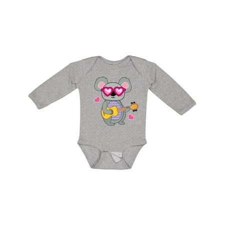 

Inktastic Koala Cute Girls Guitar Outfit Gift Baby Girl Long Sleeve Bodysuit