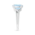 thumbnail image 3 of ANGARA Natural Classic Oval 2.2 ct Aquamarine Criss-Cross Cocktail Ring in 14K White Gold for Women (Size-10x8mm) | March Birthstone, Anniversary, Jewelry Gift for Women | Natural Aquamarine Ring, 3 of 10