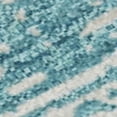 thumbnail image 5 of HomeRoots 668197 8 x 10 ft. Teal & Ivory Striped Transitional Washable Machine Made Rectangle Area Rug with UV Protection, 5 of 9