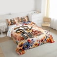 thumbnail image 3 of Homewish Couple Romantic Skeleton Bedding Comforter Set, Rustic Groovy Floral Twin Comforter Sets, Valentines Day Reversible Bedding Set, Breathable Home Decor, 2-Piece, 3 of 8