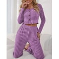 thumbnail image 2 of FOLUNSI Women's long sleeved casual pajama set Two piece soft Sleepwear S-XL, 2 of 5