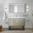 thumbnail image 4 of Lancy 48 in W Rustic Acacia Bath Vanity, Cultured Marble Top, Faucet Set and 43 in Mirror, 4 of 6
