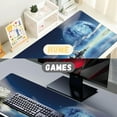 thumbnail image 5 of Sci-Fi Space Moon Extended Gaming Mouse Pad 35.4x15.7in Large Mousepad Anti-Slip Rubber Base Stitched Edges for Gaming & Home Office, 5 of 5