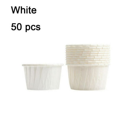 

50pcs Mould Cake DIY Boxes Decorating Tools Paper Cupcake Muffin Cup Baking Wrapper WHITE