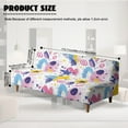 thumbnail image 2 of SCRAWLGOD Abstract Geometry Spot Print Pink Blue White Armless Futon Covers Spandex Polyester Elastic Soft Sofa Bed Protector Machine Washable Couch Cover for Futon with Elastic Bottom, 2 of 7
