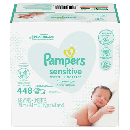 Pampers Sensitive Baby Wipes Refill Pack - 448ct