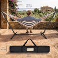 thumbnail image 3 of Fenbeli Double Camping Hammock with Stand 2 Person Portable Hammock Bed with Steel Frame and Carry Bag for Backyard Patio Outdoor Poolside, Yellow, 3 of 8