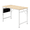 Oak, variant on GZXS Computer Desk with Side Hooks, 47.2" Study Writing Table with Storage Bag, PC Laptop Table with Metal Frame for Home Office, Oak