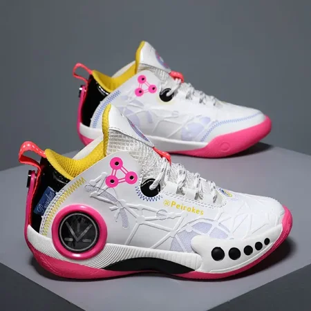 

GEDER-S2 Boys Casual Basketball Shoes Colorful Lightweight Mid Top Durable Sneakers For Outdoor Sports EVA