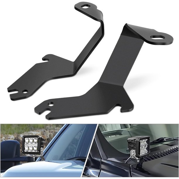 - Soporte de luz de zanja para caana, bisagras de capó, kit de soporte para iluminación auxiliar de trabajo en cápsulas LED todoterreno en 1999-2006 Chevrolet Silverado Tahoe Suburban GMC