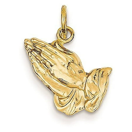 Praying Hands Brass - 14K Yellow Gold Praying Hands Charm Pendant MSRP $388