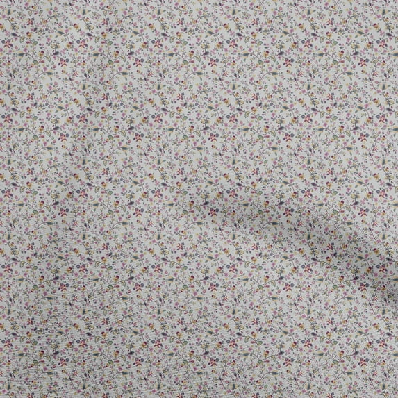 oneOone Cotton Flex Gray Fabric Asian Japanese Floral Sewing Material Print Fabric By The Yard 40 Inch Wide