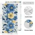 thumbnail image 2 of Delicate Blue and Yellow Flowers Hand Towel Absorbent Bath Towels for Bathroom Sports Gym 28" x 14" Set of 2, 2 of 8