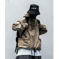 thumbnail image 6 of Japanese Kanji Harajuku Windbreaker Streetwear Techwear Lightweight Jacket Pullover Embroidery Hoodie, 6 of 7