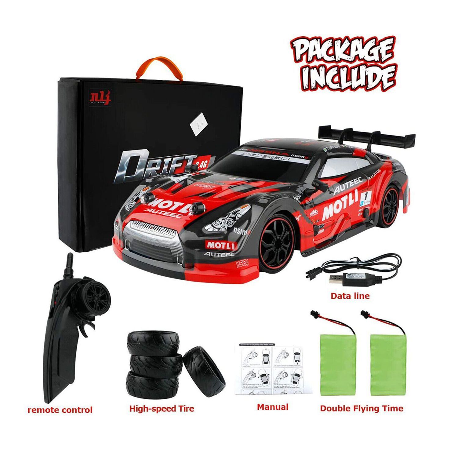 LiteBee 1/16 Super GT 4WD RTR RC Monster Truck Sport Racing Car Remote Control Hight Speed Drift Vehicle