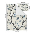 thumbnail image 5 of Blue Leaves Pattern Duvet Cover and Pillowcase Set for Single Bedding, Bedroom Accessories for Kids Teens, 5 of 5