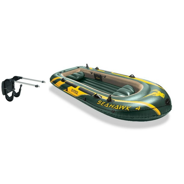Intex Seahawk 4 Inflatable Boat Set + Oars/Pump/Motor Mount 68351E