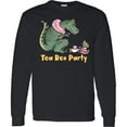 thumbnail image 3 of Inktastic Funny Tea Rex Party Long Sleeve T-Shirt, 3 of 5