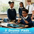 thumbnail image 4 of Ficcug Electronic Drum Set for Kids Adults,9 Pads Portable MIDI Roll-up Drum Kit with Dual Speakers / Headset Jack / Drumsticks / Foot Pedals,for Beginners, 4 of 10