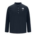 thumbnail image 3 of Blusa y camisa de manga larga con cuello alto para hombre, informal, a la moda, con cuello alto, transpirable, de poliéster, 3 of 3