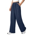 thumbnail image 4 of Side Button Wide Leg Pants for Women Cotton Linen Blend Elastic Waist Pockets Casual Trousers 2026 Trendy Fashion Wear for Daily and Casual Outings, 4 of 6