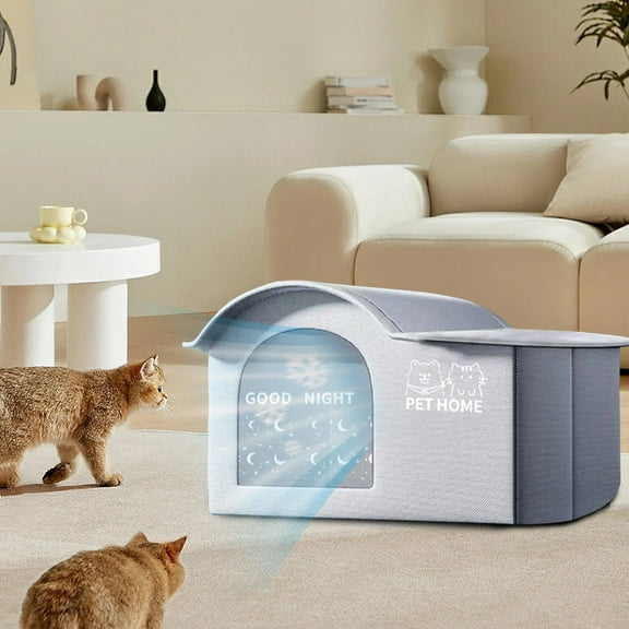 This Pet Cooling Room, A Single-Roof Medium-Sized Air-Conditioned Room And Pet Igloo, Provides Relief From The Summer Heat for Cats And Dogs.