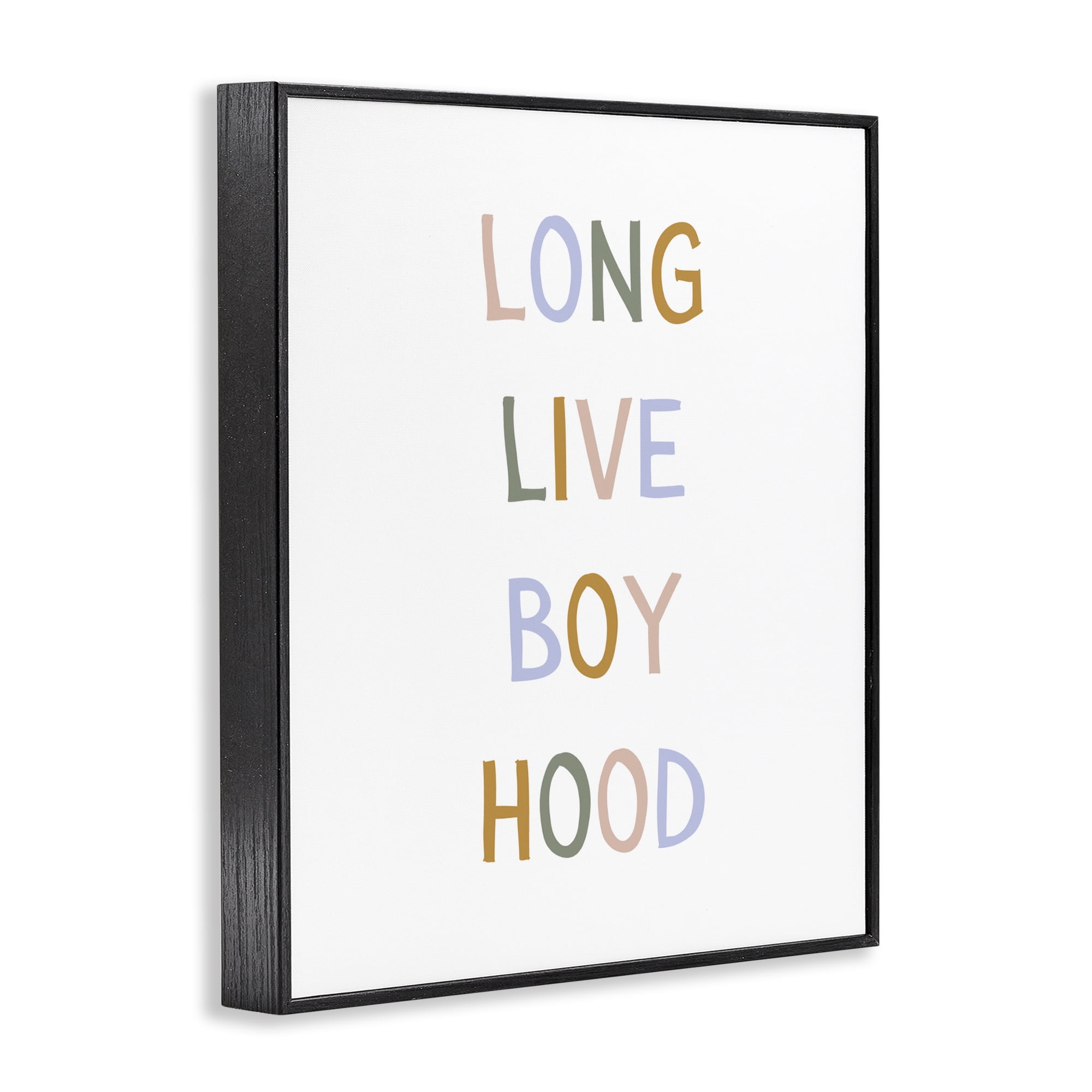 Stupell Industries Long Live Boy Hood Black Framed Giclee Art, design by Katie Griggs