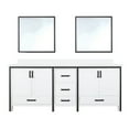 thumbnail image 4 of Ziva 80 in W x 22 in D White Double Bath Vanity, White Quartz Top and 30 in Mirrors, 4 of 8