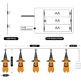 thumbnail image 4 of TETOU 5pcs Halloween Hanging Lighted Ghost Wizard Hat Glowing Ghost for Indoor Outdoor Home Halloween Decoration, 4 of 7