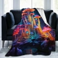thumbnail image 6 of Trippy Mushroom Blanket Gifts Weed Flannel Throw Blankets for Home Decor Couch Bed Sofa Soft Fuzzy Lightweight for All Season 50x40 Inches, 6 of 6