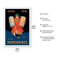 thumbnail image 2 of Coffee and Teas at the Mandarines (Cafés Tés a los Mandarines) - Vintage French Advertising Poster by Jean d'Ylen c.1927 - Fine Art Matte Paper Print (Unframed) 30x44in, 2 of 4