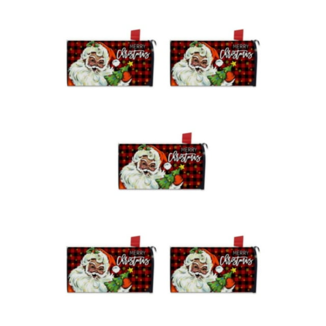Ruiboury Housse de Canapé Résistante aux Intempéries et Robuste Impression Vive Facile Motif de Cerf de Noël Housse de Boîte aux Lettres Tissu Taille Standard YTYH2309049 5Ensemble