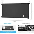 thumbnail image 6 of WDX0R WDXOR FOR DELL Inspiron Battery 4 Cell 42Wh 15 5567 5568 13 5368 7368 7569, 6 of 11