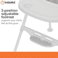 thumbnail image 4 of Babideal Lightweight Baby High Chair with Tray & Harness – White, Portable Easy-Clean Feeding Chair, 4 of 12