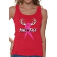 thumbnail image 1 of Awkward Styles Women's Save A Rack Graphic Tank Tops Pink Ribbon Breast Cancer Awareness, 1 of 4