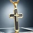 thumbnail image 4 of Mens Cross Necklaces Stainless Steel Cross Pendant Necklace For Men, 4 of 6