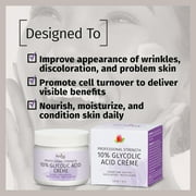 Reviva Labs 10% Glycolic Acid Creme Moisturizer and Exfoliant – Alpha Hydroxy Acid Face Cream, 2 Oz