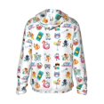 thumbnail image 2 of Goofa Hello Summer Cat Printed Women's UPF 50+ Sun Protection Hoodie Jacket Lightweight Long Sleeve Sun Shirt for Women with Pocket Hiking Outdoor-XX-Large, 2 of 9