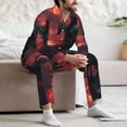 thumbnail image 7 of Fotbe Lone Rider Under Red Sky Pattern Long Sleeve Pajama Set for Men,Sleepwear Set,2-piece Loungewear Set,Soft PJs Comfy Nightwear with Pockets-Medium, 7 of 7