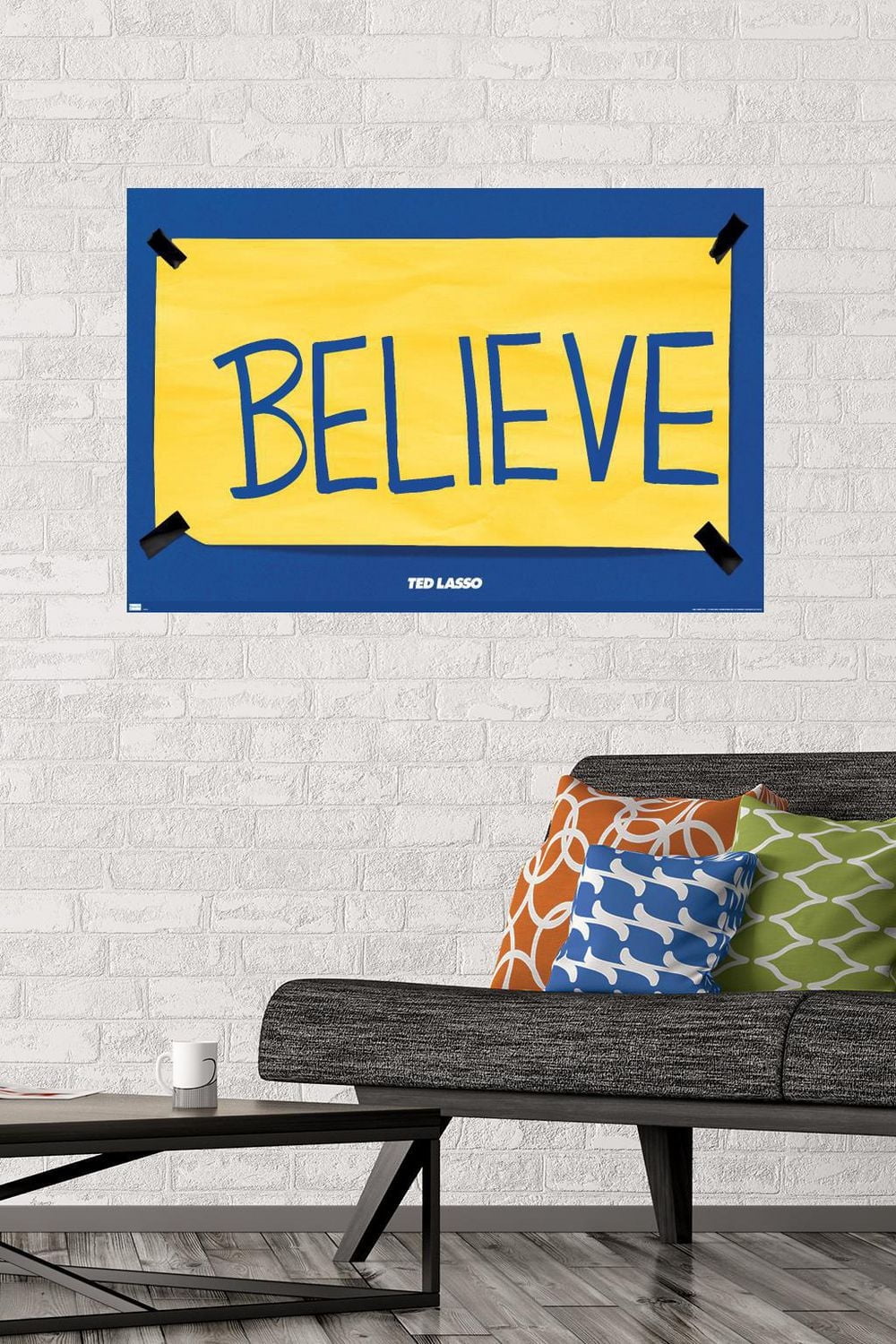 Ted Lasso - Believe Wall Poster with Push Pins, 14.725" x 22.375"